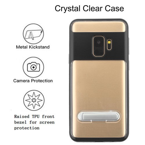 Airium Hybrid Protector Cover (with Magnetic Metal Stand) for Samsung Galaxy S9 - Black / Transparent Clear - NSAMS9HPCSAAS821NP-3.jpg