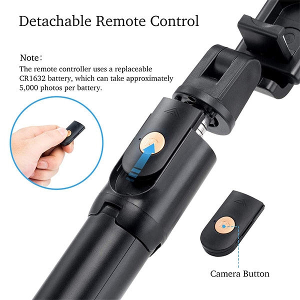 MyBat Wireless Selfie Stick(with Shutter Control) - Black - NSELFIEMONOPOD101-4.jpg