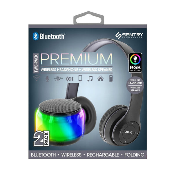 Sentry Light-Up RGB Bluetooth Speaker & Headphones Combo Pack - Grey RGB - ONG-BTSP3GY-2.jpg
