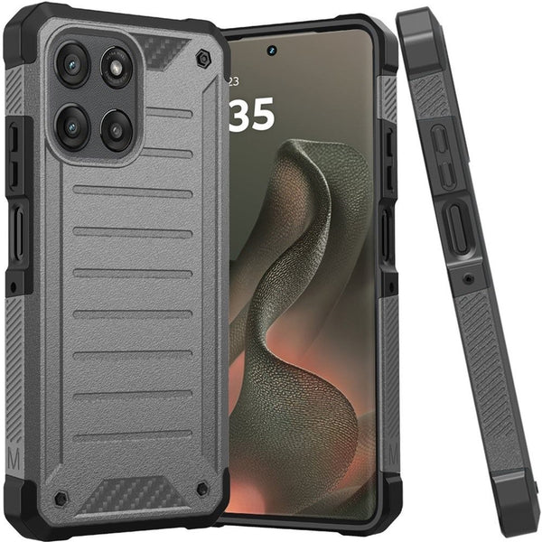 Premium Tough Lined Design Hybrid Case Cover For Motorola Moto Edge 2026 - Charcoal Grey - QBMET-MTED26-GR.jpg