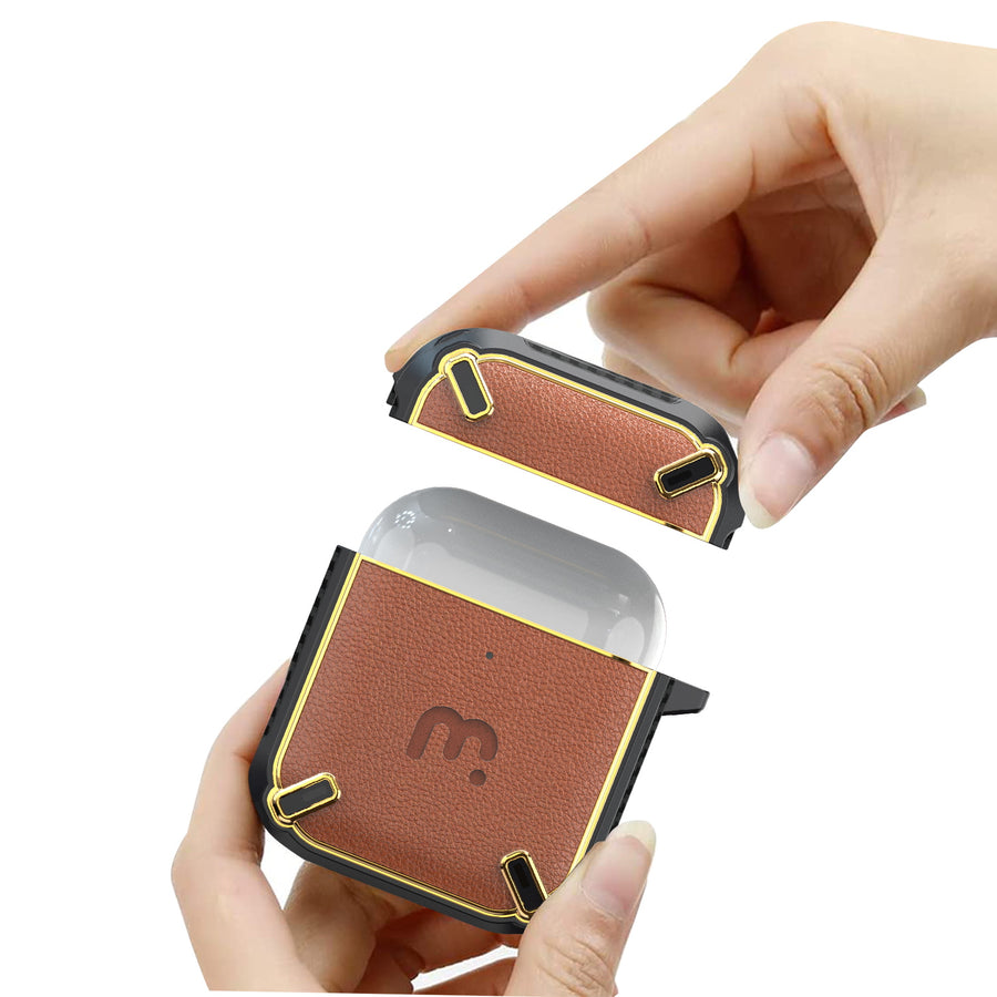 MyBat Pro Leather Armor Series Case for Apple AirPods Gen 1 and Gen 2 - Brown - RAIRPCSFSSS012-6.jpg