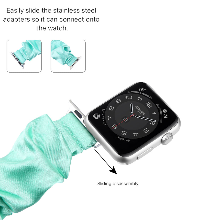 MyBat Pro Scrunchie Watchband for Apple Watch 38mm / 40mm - Green - RAPWH40BAN243-5.jpg
