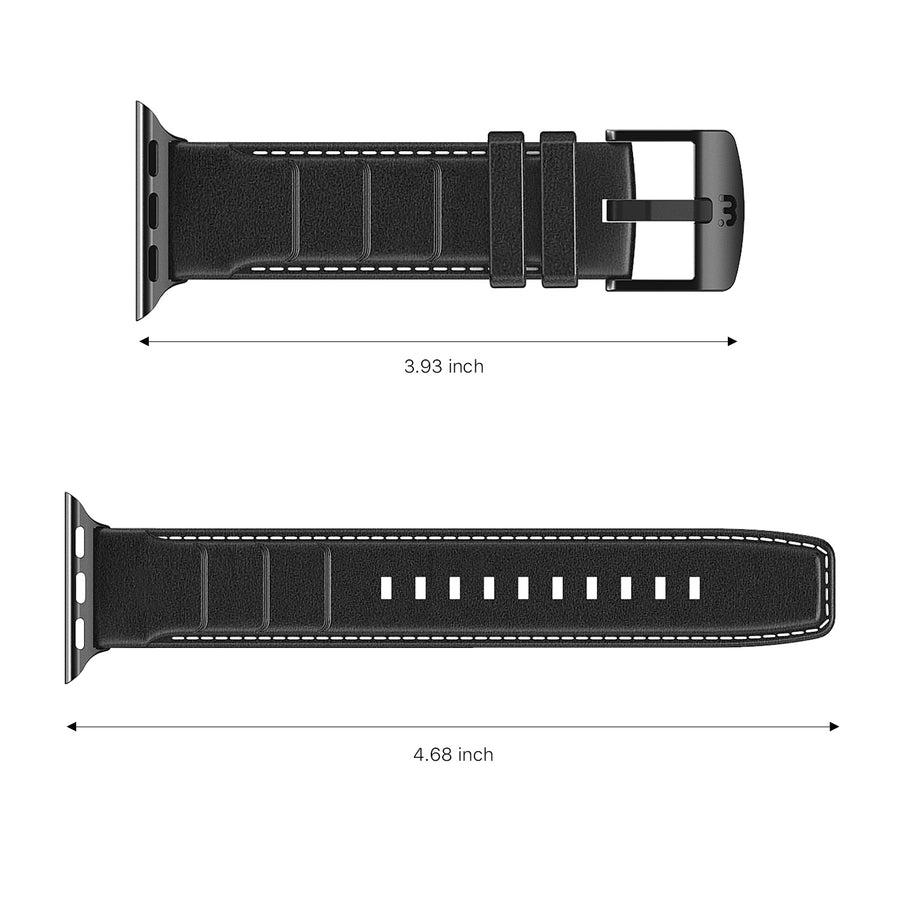 MyBat Pro Leather Watchband for Apple Watch 41mm / 40mm - Black - RAPWH40BAN251-3.jpg