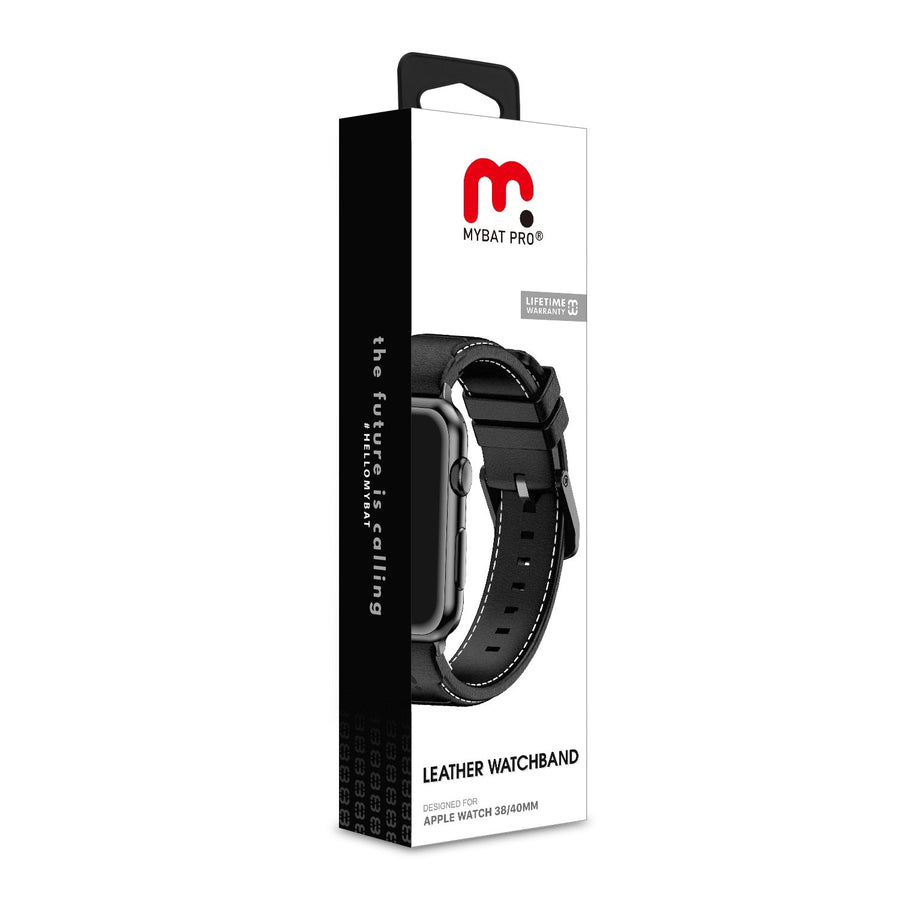 MyBat Pro Leather Watchband for Apple Watch 41mm / 40mm - Black
