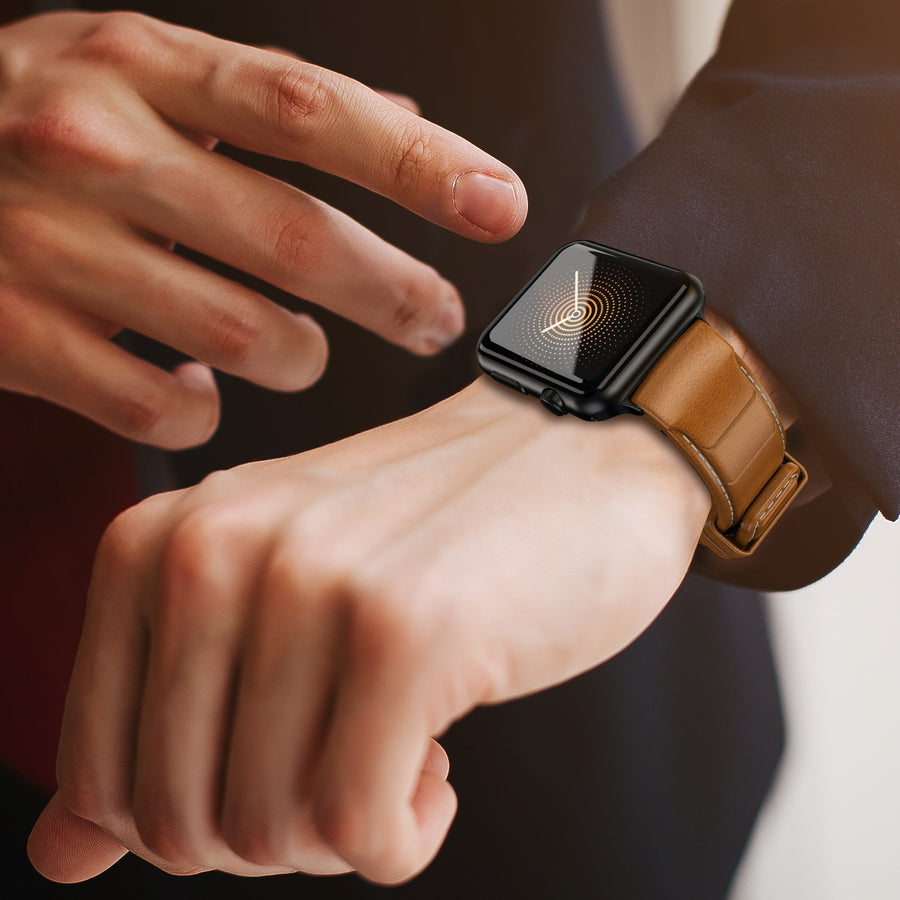 MyBat Pro Leather Watchband for Apple Watch 41mm / 40mm - Brown - RAPWH40BAN252-7.jpg