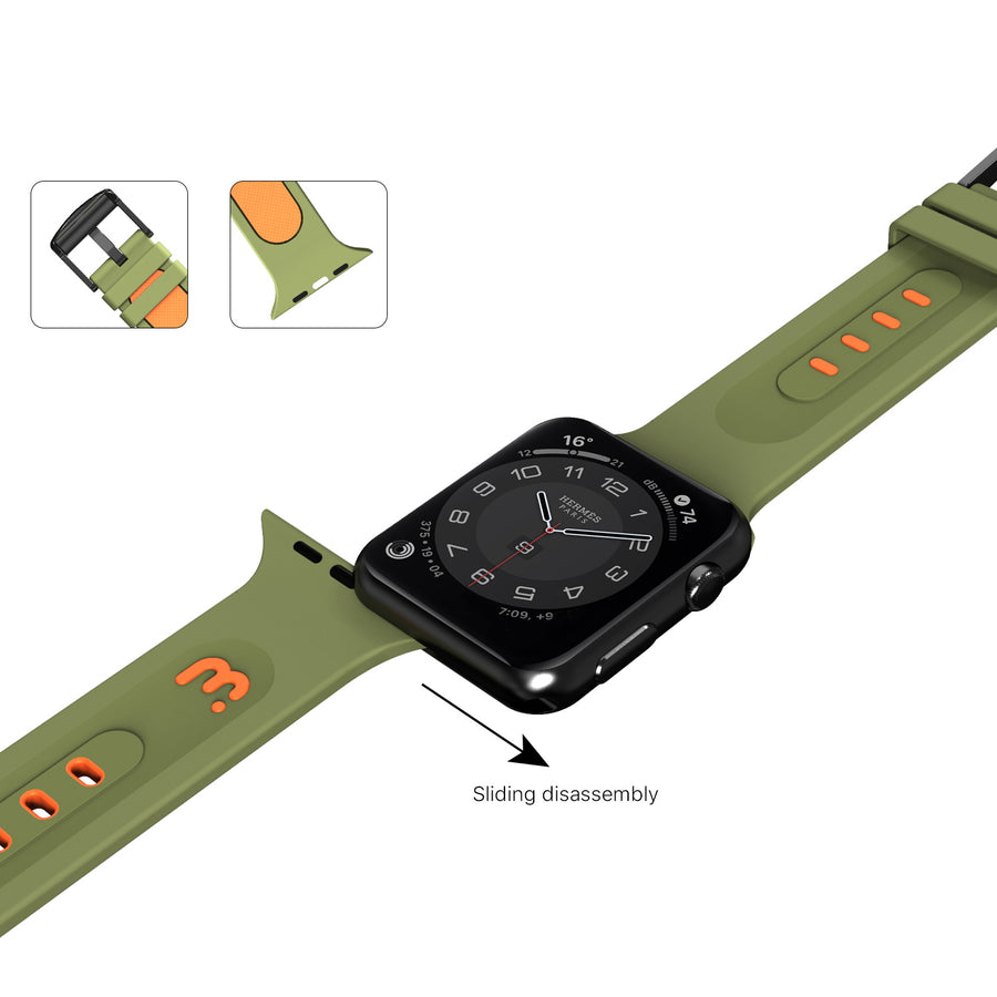 MyBat Pro Silicone Watchband for Apple Watch 41mm / 40mm - Green - RAPWH40BAN264-6.jpg