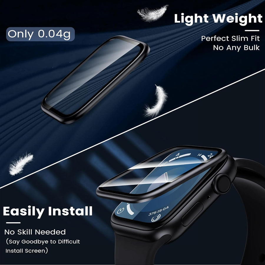 MyBat Pro 3D Full Coverage Tempered Glass Screen Protector with Installation Frame for Apple Watch SE (2022) 40mm/Watch SE 3 40mm / Watch SE 40mm - Black - RAPWH40SC371-5.jpg