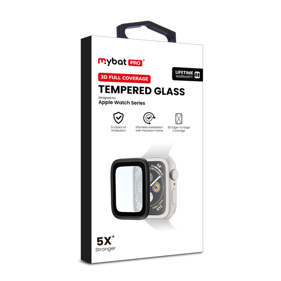 MyBat Pro 3D Full Coverage Tempered Glass Screen Protector with Installation Frame for Apple Watch SE (2022) 40mm/Watch SE 3 40mm / Watch SE 40mm - Black - RAPWH40SC371-7.jpg