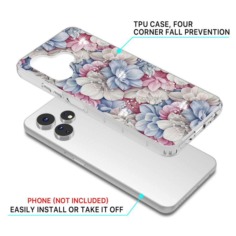MyBat Pro Mood Series Case (with Diamonds) for Boost Celero 5G Plus (2024) - Floral Gems - RBTCE3PCSFSSD156-5.jpg
