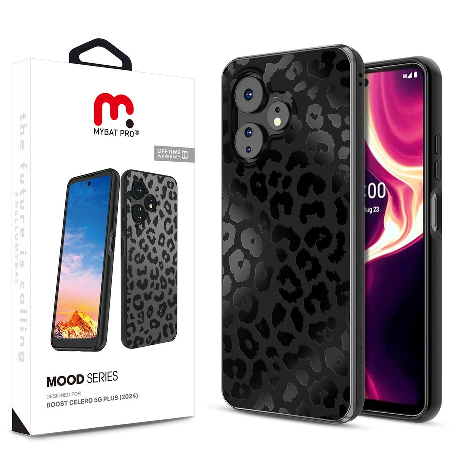 MyBat Pro Mood Series Case for Boost Celero 5G Plus (2024) - Black Leopard