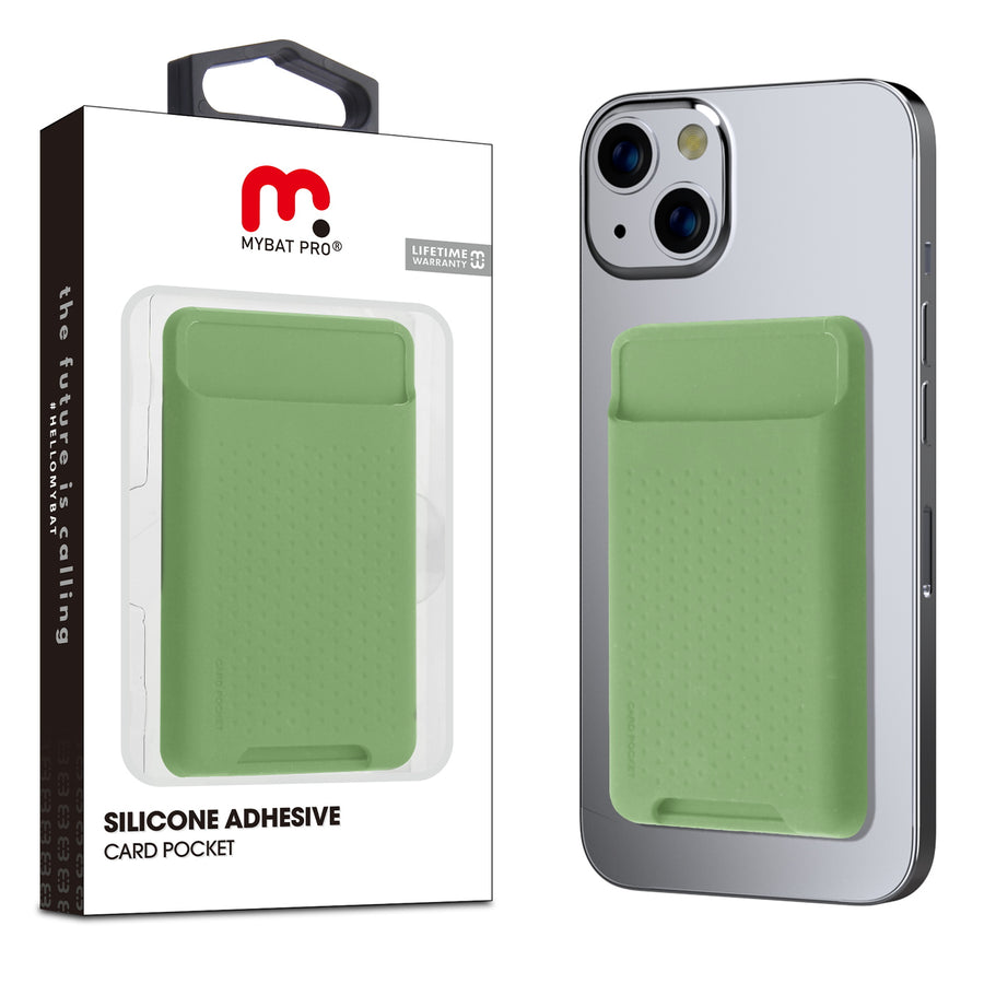 MyBat Pro Silicone Adhesive Card Pocket - Green - RCARDPOUCH203-1.jpg