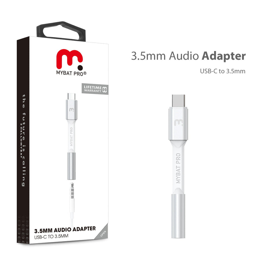 MyBat Pro USB-C to 3.5mm Audio Adapter - White