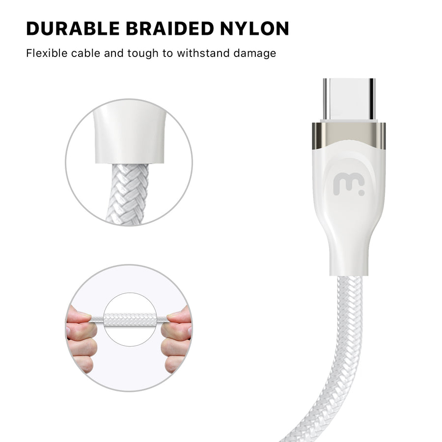 MyBat Pro USB-A to USB-C Braided Cable - 3FT - White - RCBCAMO06W10-5.jpg