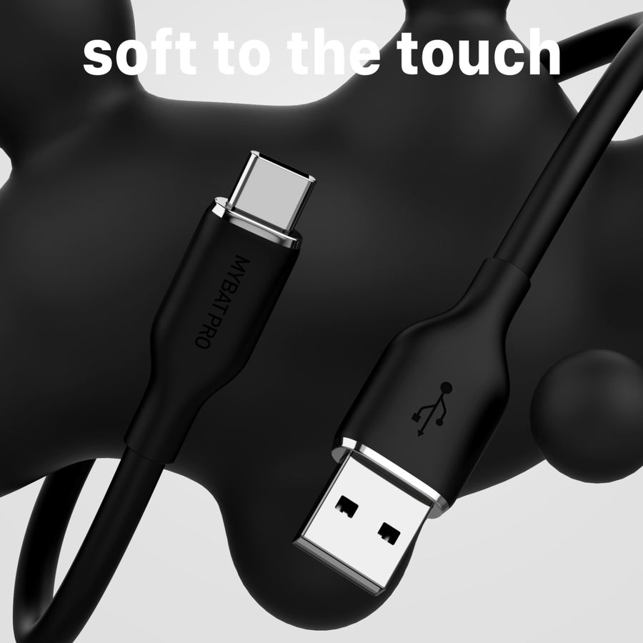 MyBat Pro USB-A to USB-C Liquid Silicone Cable - 3FT - Black - RCBCAMO07B10-3.jpg