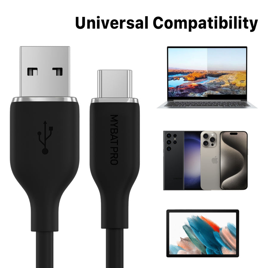 MyBat Pro USB-A to USB-C Liquid Silicone Cable - 3FT - Black - RCBCAMO07B10-7.jpg