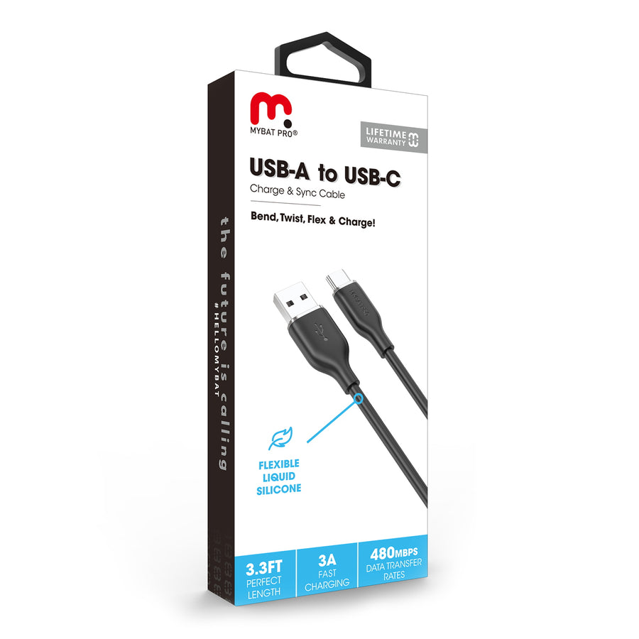 MyBat Pro USB-A to USB-C Liquid Silicone Cable - 3FT - Black - RCBCAMO07B10-9.jpg