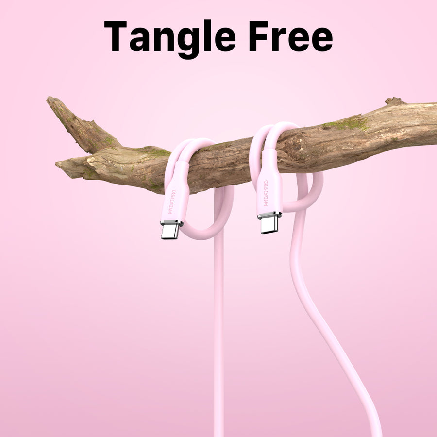 MyBat Pro USB-A to USB-C Liquid Silicone Cable - 3FT - Pink - RCBCAMO07P10-4.jpg