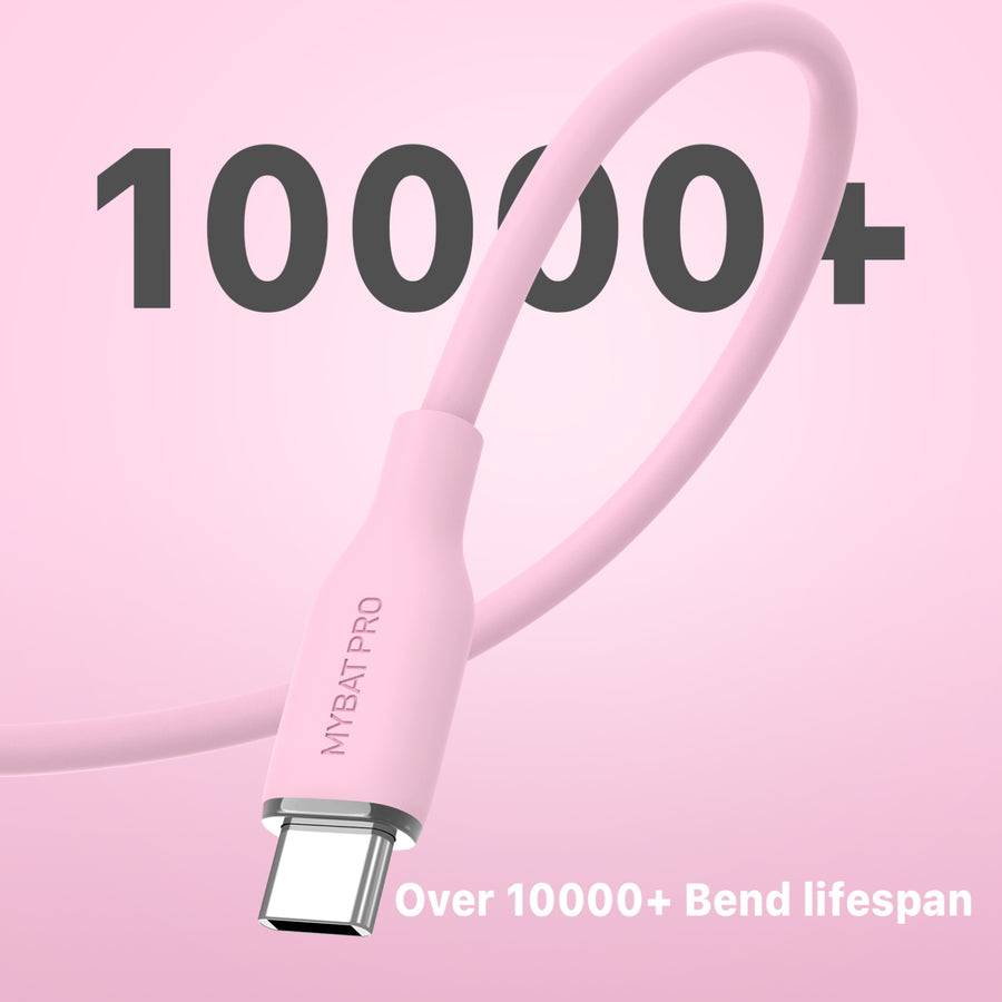 MyBat Pro USB-A to USB-C Liquid Silicone Cable - 3FT - Pink - RCBCAMO07P10-5.jpg
