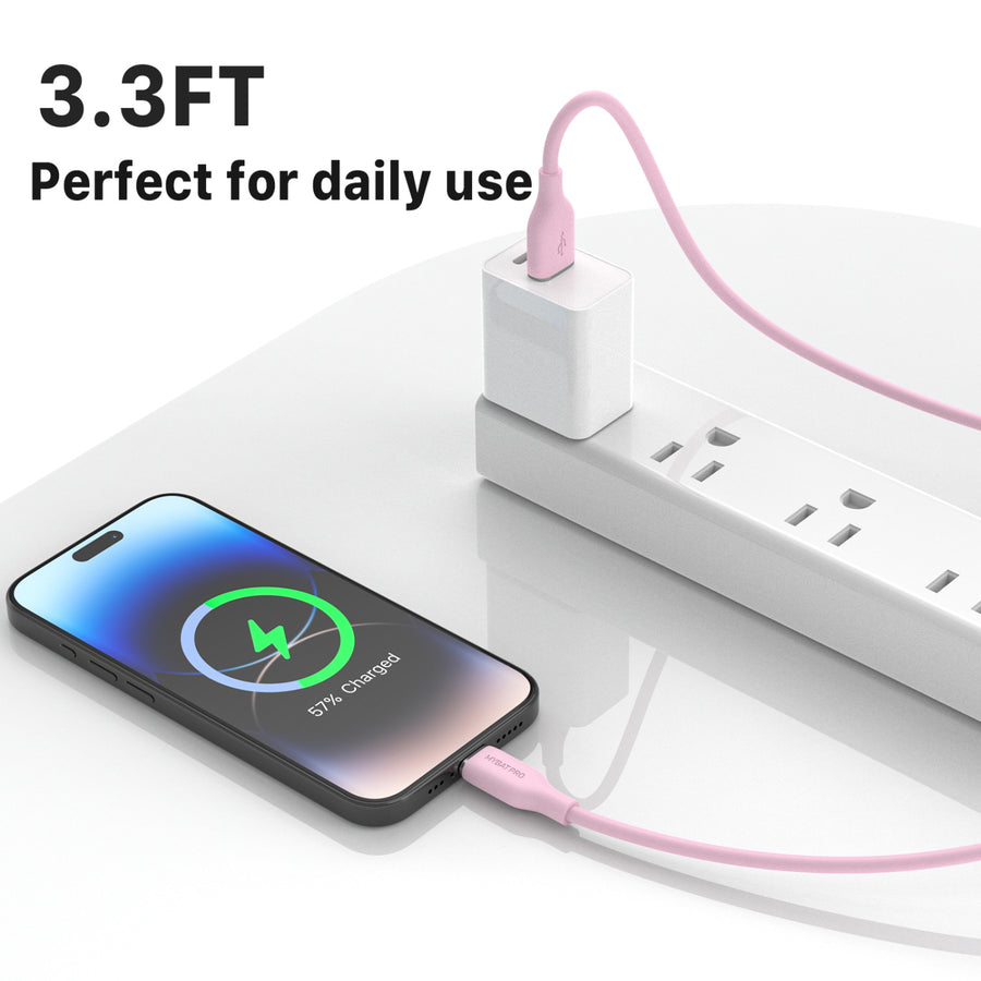 MyBat Pro USB-A to USB-C Liquid Silicone Cable - 3FT - Pink - RCBCAMO07P10-6.jpg