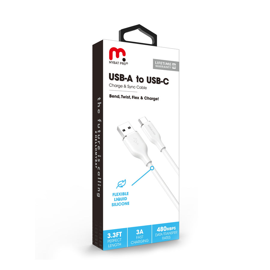 MyBat Pro USB-A to USB-C Liquid Silicone Cable - 3FT - White - RCBCAMO07W10-9.jpg