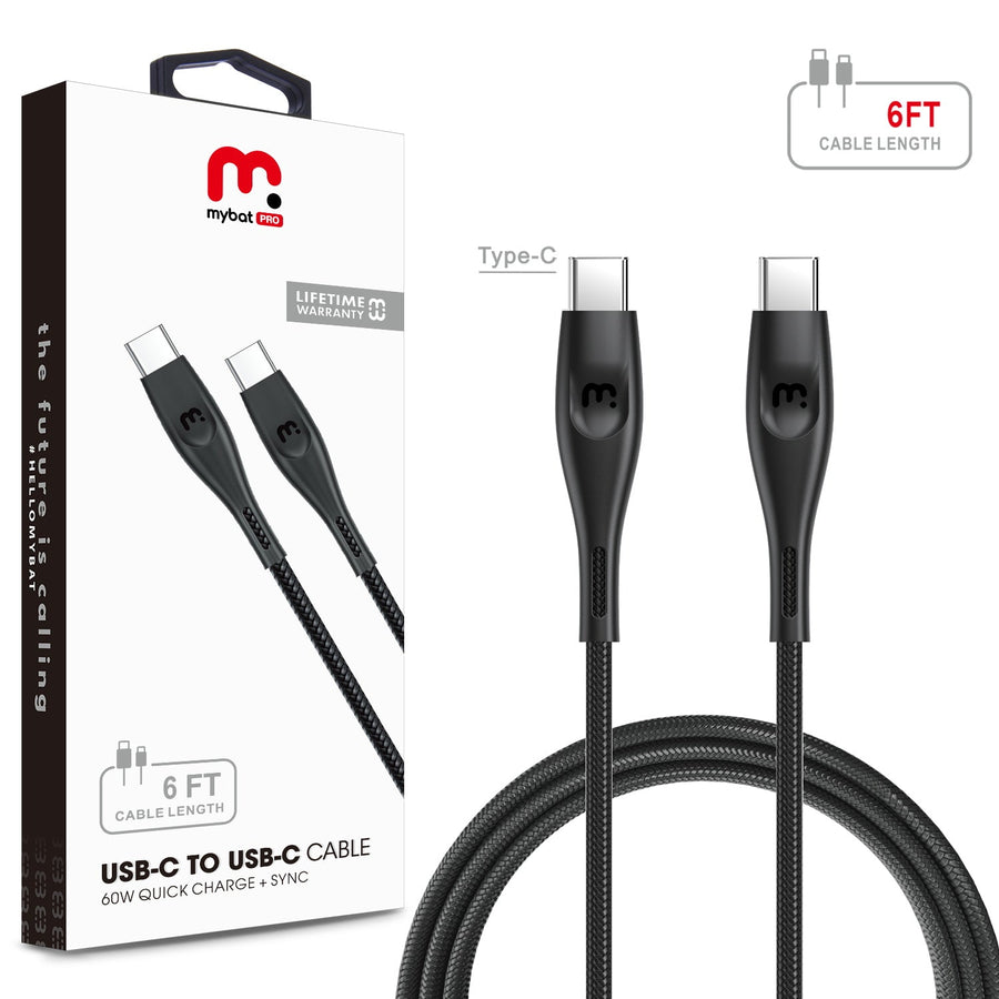 MyBat Pro USB-C to USB-C Cable - 6 FT - Black