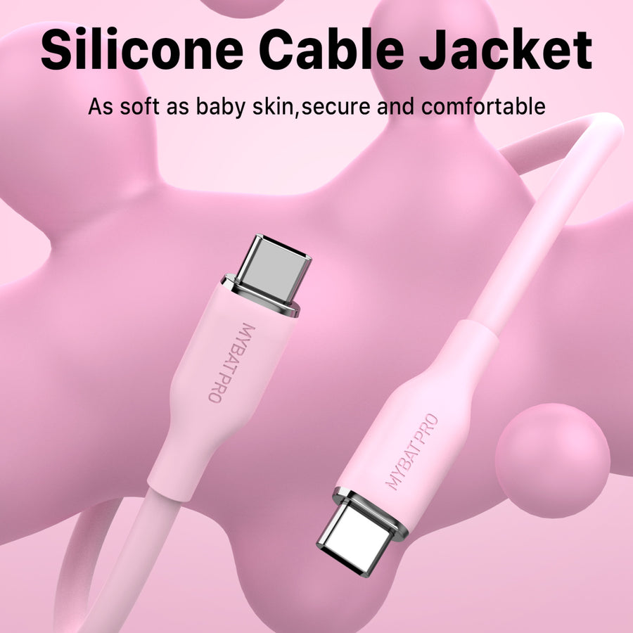 MyBat Pro USB-C to USB-C Liquid Silicone Cable - 3FT - Pink - RCBCCMO07P10-3.jpg