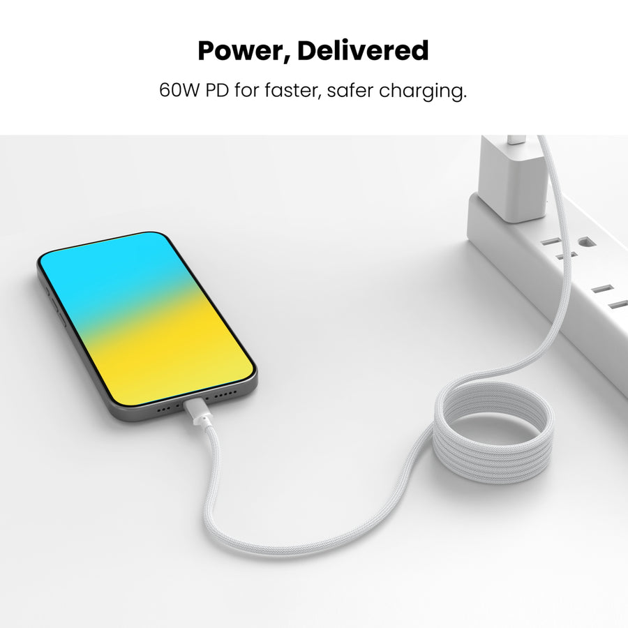 MyBat Pro MagCoil USB-C to USB-C Braided Magnetic Cable - 6FT - White - RCBCCMO16PW18-6.jpg
