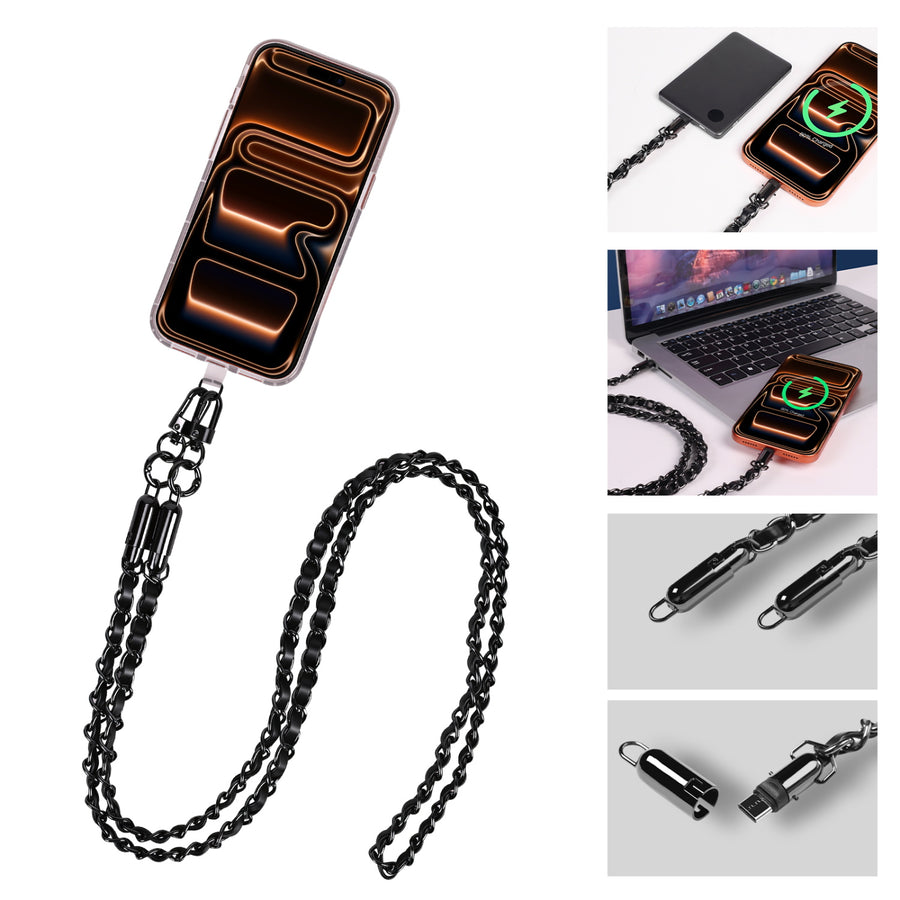 MyBat Pro Atelier Series 4.2FT Crossbody Strap + USB-C Charging Cable - Black / Black - RCBCCMO18BKBK-2.jpg