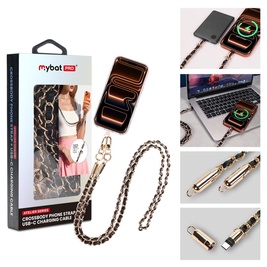 MyBat Pro Atelier Series 4.2FT Crossbody Strap + USB-C Charging Cable - Black / Gold - RCBCCMO18BKGD-1.jpg