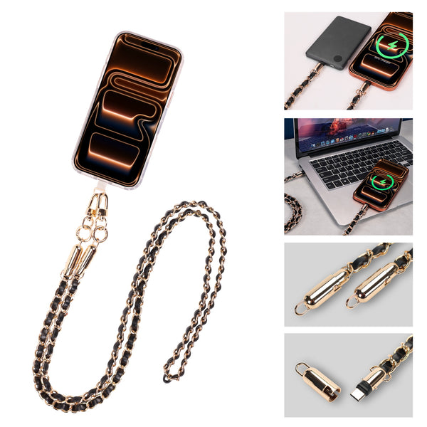 MyBat Pro Atelier Series 4.2FT Crossbody Strap + USB-C Charging Cable - Black / Gold - RCBCCMO18BKGD-2.jpg
