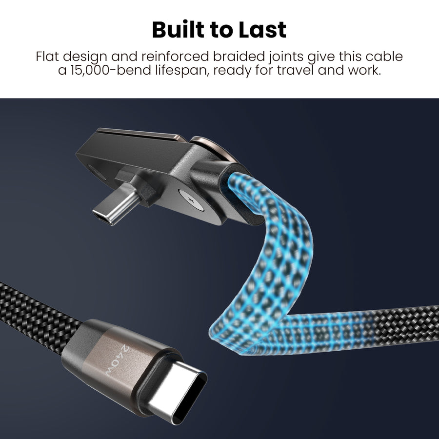 MyBat Pro 240W Easel Flat USB-C Charging Cable with Foldable Kickstand - 5FT - Black - RCBCCMO19BK-9.jpg