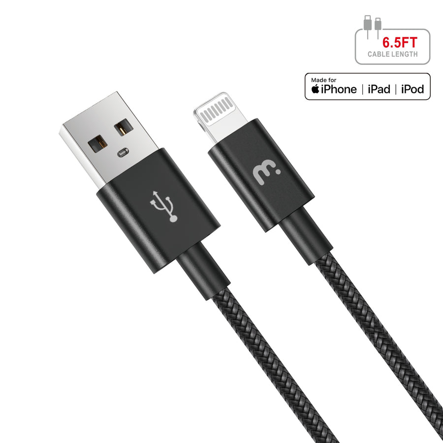 MyBat Pro MFi USB-A to Lightning Sync Cable - 6.5 FT - Black - RCBFLAMO36B20-2.jpg