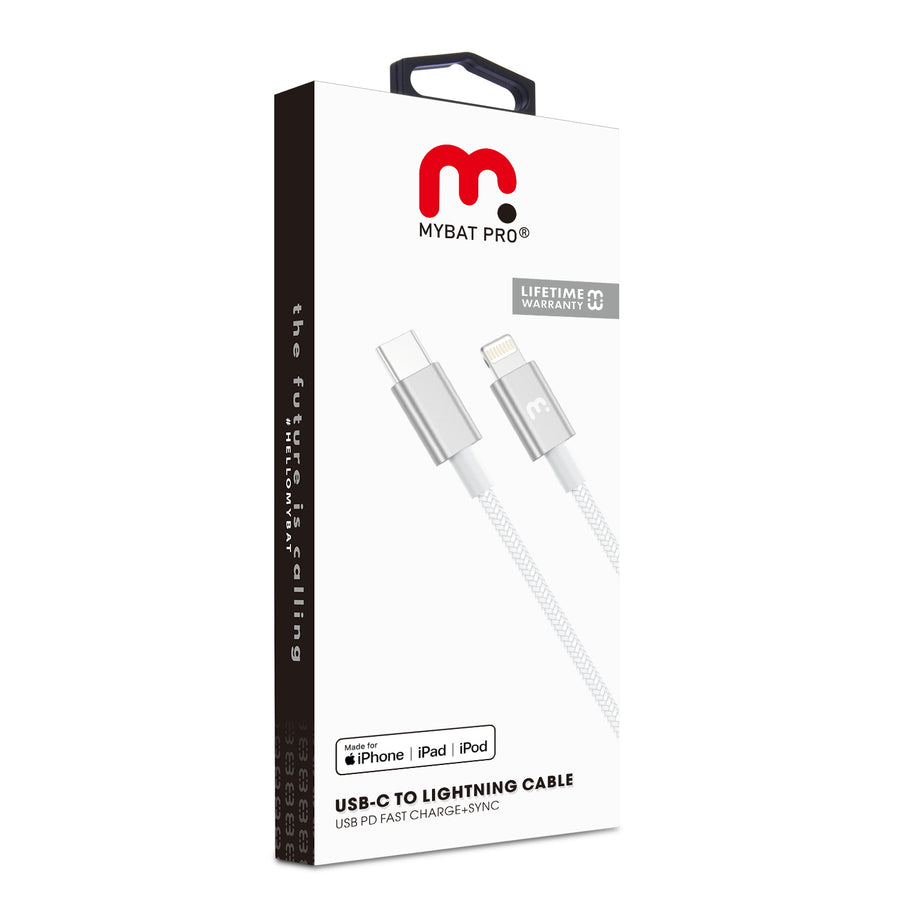 MyBat Pro MFi USB-C to Lightning Sync Cable - 6.5 FT - White - RCBFLCMO37W20-8.jpg