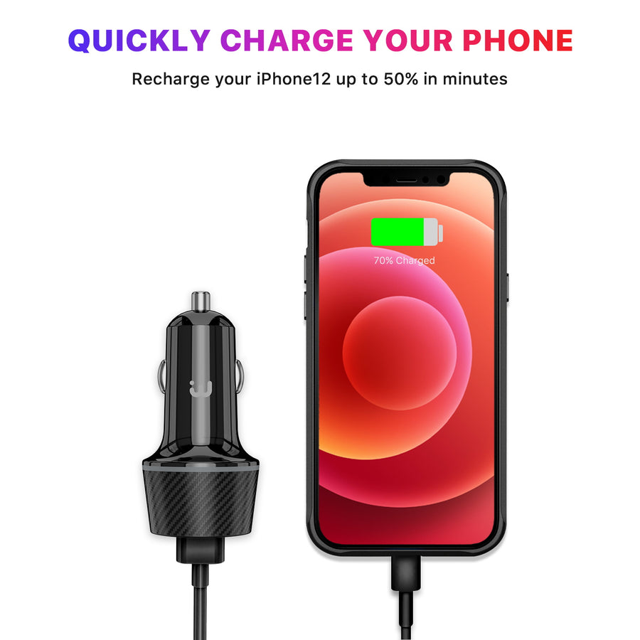 MyBat Pro Fast Charging Power Delivery Dual Port Car Charger (30W) - Black - RCGCARC03B-4.jpg