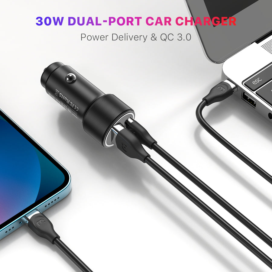 MyBat Pro Dual Port Quick Power Delivery Car Charger (30W) - Black - RCGCARC05B-5.jpg