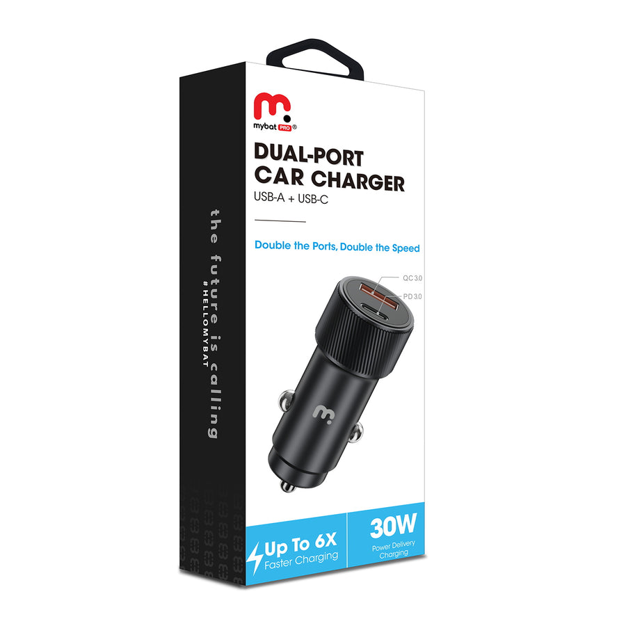 MyBat Pro Dual Port Quick Power Delivery Car Charger (30W) - Black - RCGCARC05B-8.jpg