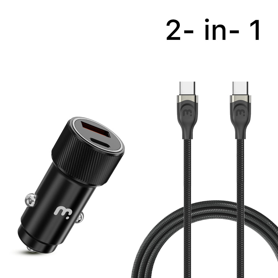 MyBat Pro 2-in-1 Dual Port Quick Power Delivery Car Charger (30W) With USB-C Cable- Black - RCGCARCCMO48B20-2.jpg