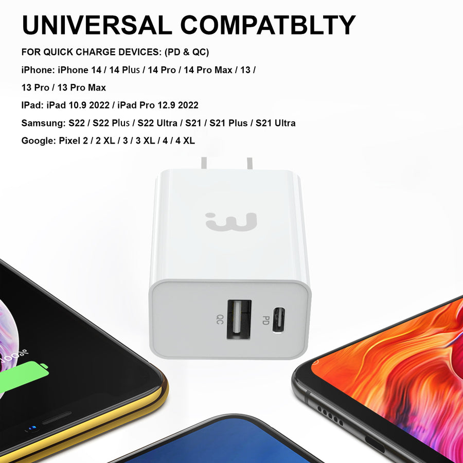 MyBat Pro Dual Port Fast Charging Power Delivery Wall Charger (22W) - White - RCGTRAC06W-7.jpg