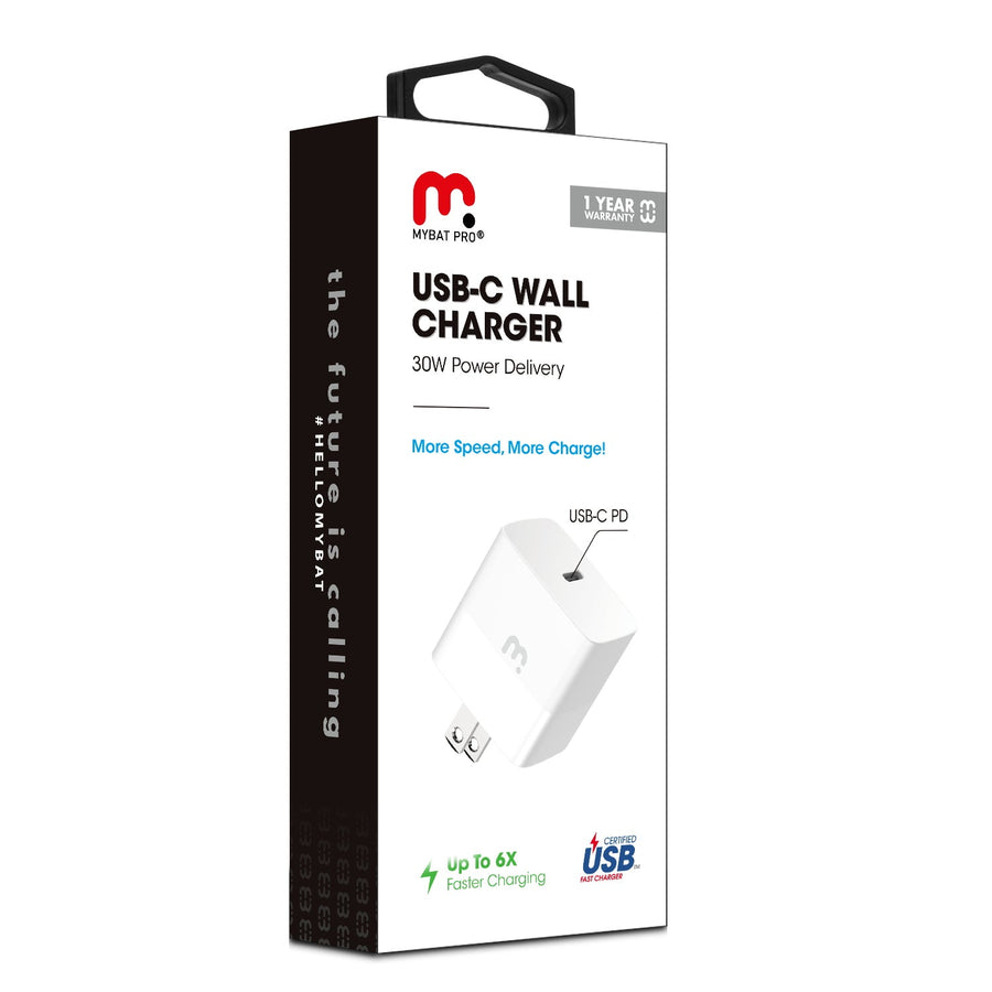 MyBat Pro USB-C Wall Charger (30W Power Delivery)