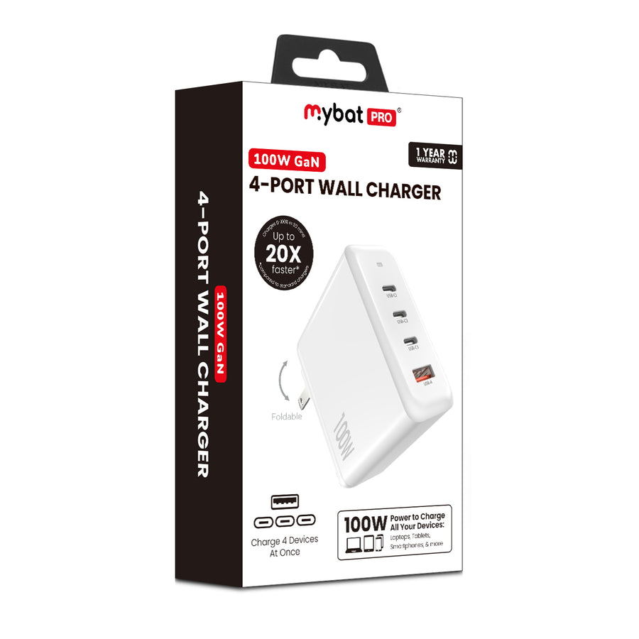 MyBat Pro 100W GaN 4-Port Foldable Wall Charger - White - RCGTRAC34PW-5.jpg