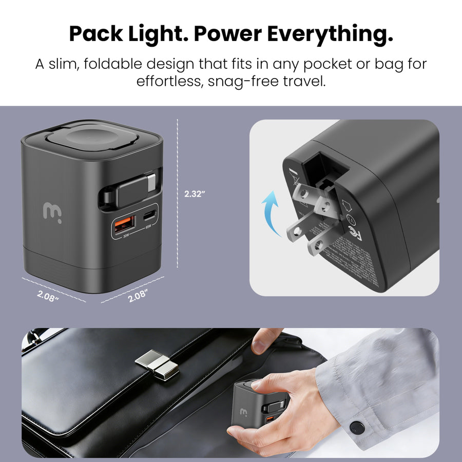 MyBat Pro 65W Dual-Port GaN Wall Charger + Built-In Smartwatch Charging & Retractable USB-C Cable - Black - RCGTRAC41BK-11.jpg