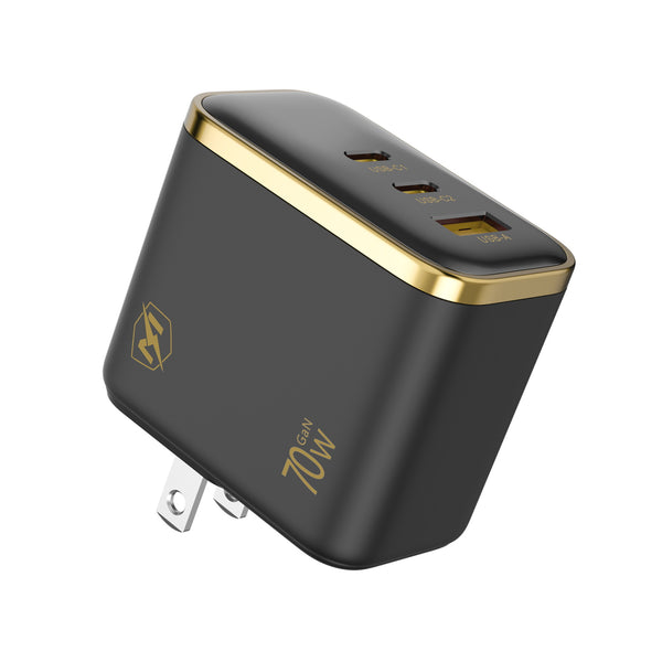 MyBat Pro 70W Three-Port Digital Display GaN Wall Charger - Black - RCGTRAC62BK.JPG