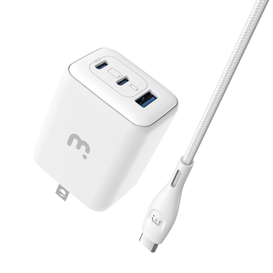 MyBat Pro 45W 3-Port Wall Charger w/ USB-C to USB-C Cable - White - RCGTRACCMO12PW-2.jpg