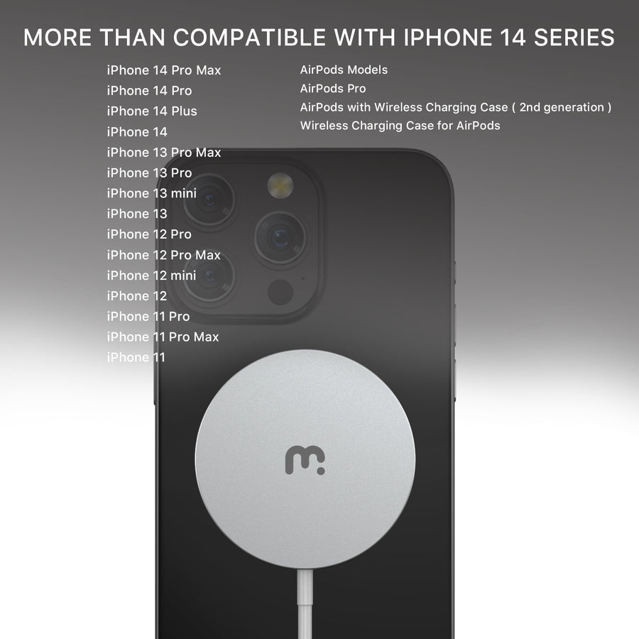 MyBat Pro Magnetic Wireless Charger for iPhone 14 / 15 / 16 /17 Series - Silver - RCGWIRC11S-3.jpg