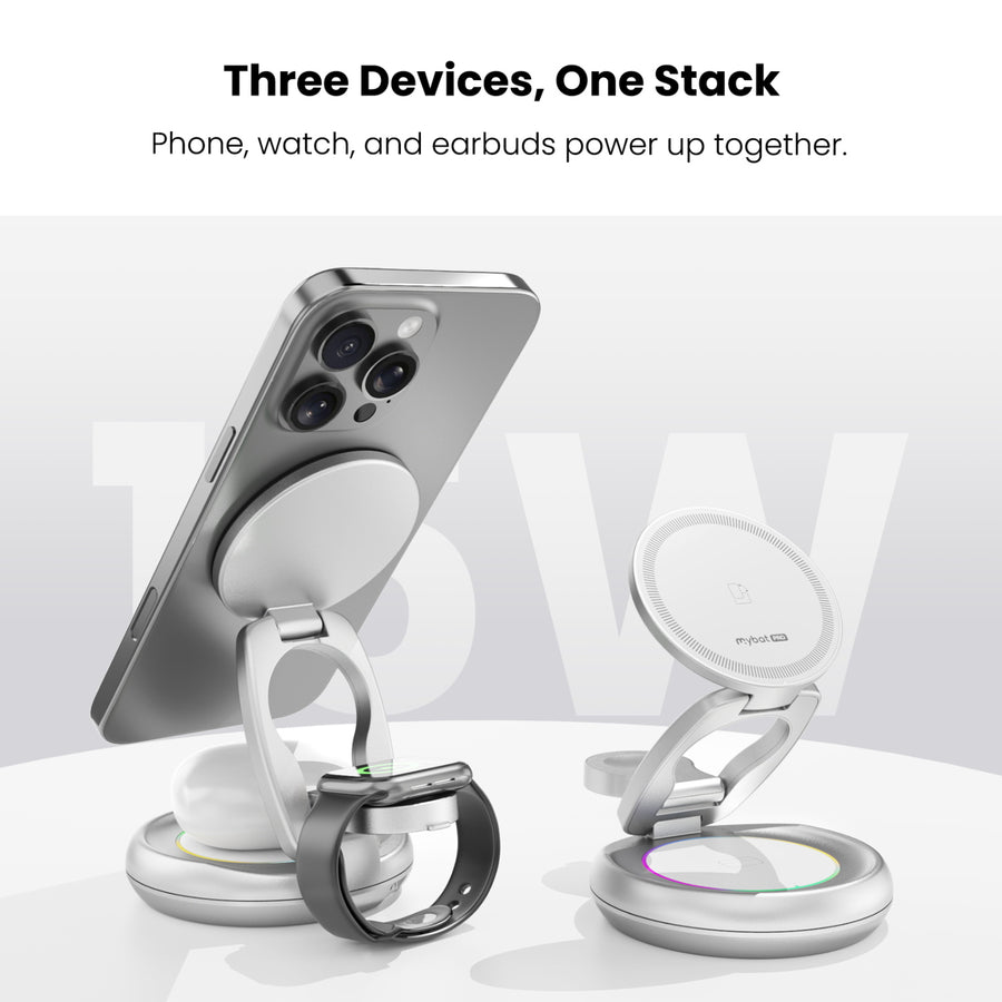 MyBat Pro 3-in-1 FoldMate Stack Wireless Charging Dock - Silver - RCGWIRC27SL-5.jpg