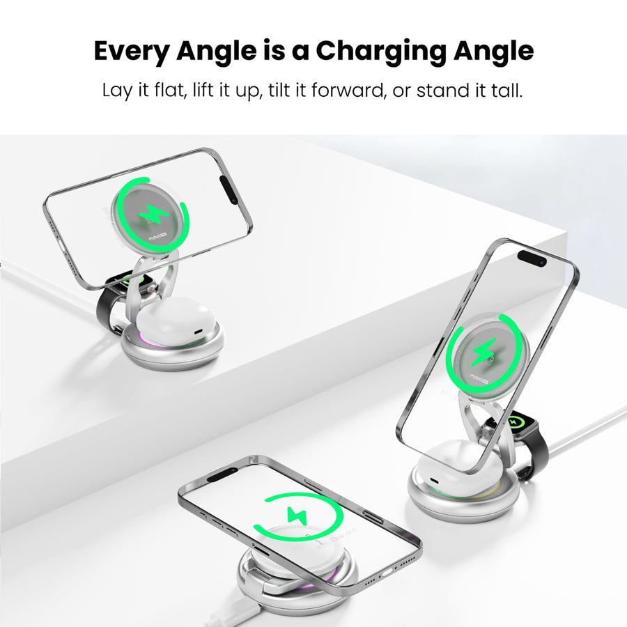 MyBat Pro 3-in-1 FoldMate Stack Wireless Charging Dock - Silver - RCGWIRC27SL-6.jpg
