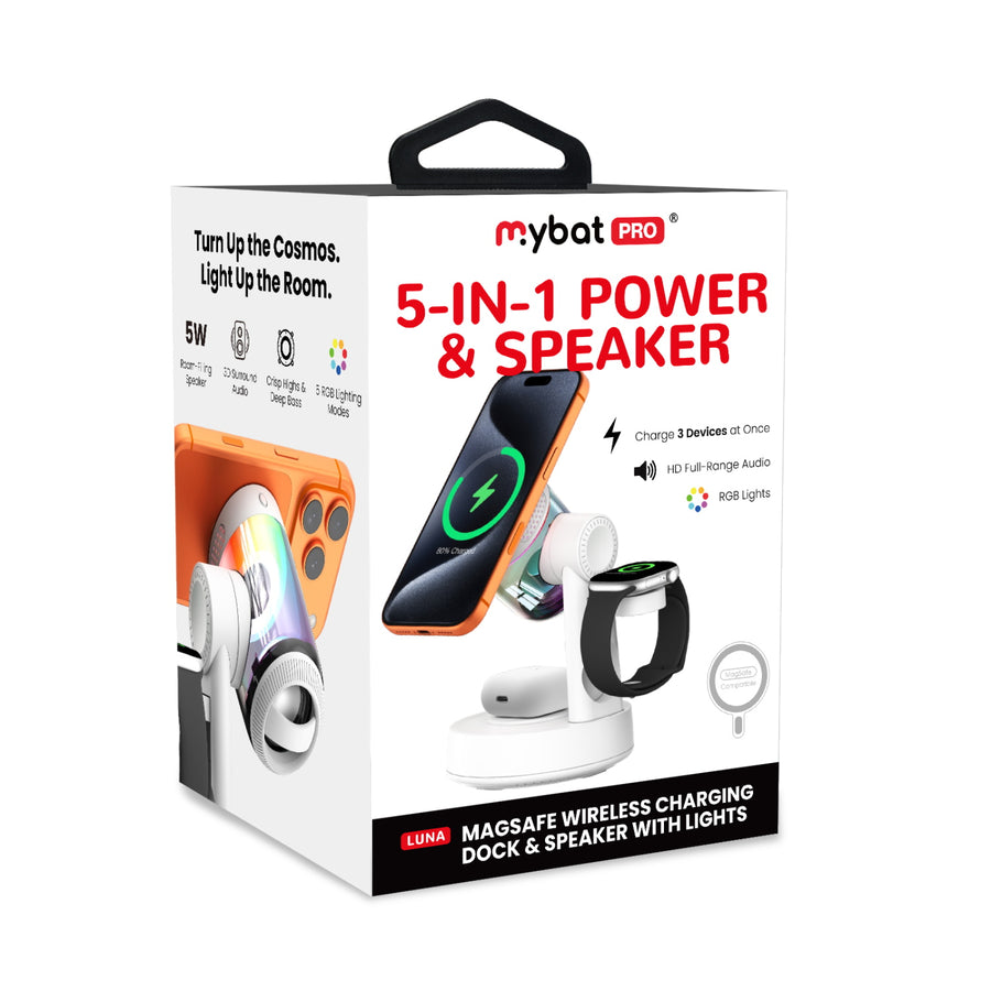 MyBat Pro Luna 5-in-1 MagSafe Wireless Charging Dock & Speaker with Lights - White - RCGWIRC28PW-12.jpg