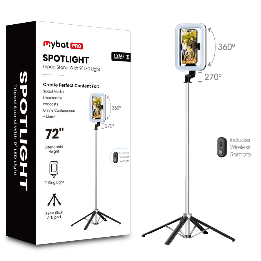 MyBat Pro Spotlight Tripod Stainless Steel Stand with LED Light - Silver - RCLSEL018-1.jpg