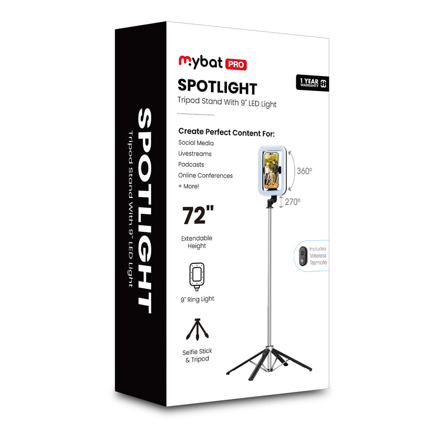 MyBat Pro Spotlight Tripod Stainless Steel Stand with LED Light - Silver - RCLSEL018-14.jpg