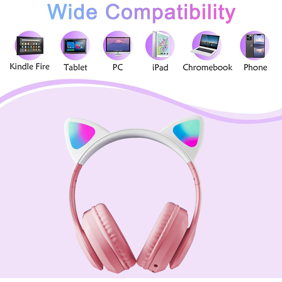 MyBat Pro Katchy Kitty Children’s Wireless Headset - Pink - RFHSBTST111-5.jpg